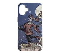 The Fool Tarot Card Halloween Court Jester Spooky Gothic Case for iPhone 16 Plus