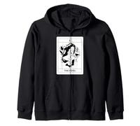 The Fool Tarot Card Occult Cosmic Wanderer Goth Zip Hoodie