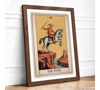 The Fool's Precipice Vintage Framed Wall Art Print A3 Walnut