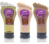 The Foot Factory Coffee Foot Soak, Scrub & Lotion Set - Foot Care Set for Dry, Tired Feet | Exfoliating Foot Wash and Pedicure Treatment - Bundled by Smart Cutie
