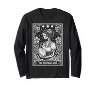 The Football Girl American Football Player Tarot Card Witchy Long Sleeve T-Shirt