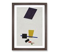 The Football Player by Kazimir Malevich Framed Print | A2 Walnut Framed Wall Art | Ready to Hang | Modern Sport Picture | Living Room Bedroom Lounge Office
