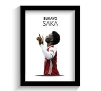 The Football Print Room ARSENAL | BUKAYO SAKA | FRAMED ILLUSTRATION PRINT POSTER