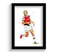 The Football Print Room Arsenal Leah Williamson Hand Drawn Framed Illustration Print Poster