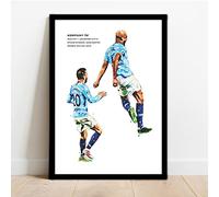 The Football Print Room - Manchester City - Vincent Kompany Goal - Framed Art Print