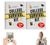 The 'For When..' College Survival Kit Gift Card Book, A5 Compact Care Package for College Students, Graduation Gift Card & Cash Money Holder (2pcs)