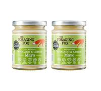 The Foraging Fox Avocado & Lemon Mayo - 100% Natural, Free Range Egg - No Added Sugar, Gluten & Dairy Free - Zesty Gourmet Mayonnaise with Avocado Oil - 2 x 240g Jar