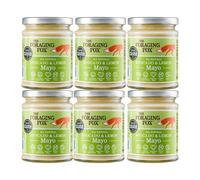 The Foraging Fox Avocado & Lemon Mayo - 100% Natural, Free Range Egg - No Added Sugar, Gluten & Dairy Free - Zesty Gourmet Mayonnaise with Avocado Oil - 6 x 240g Jar