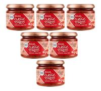 The Foraging Fox Classic Tomato Salsa - 100% Natural, No Added Sugar, Keto & Vegan Friendly - Low Carb, Gluten Free Mexican Dipping Sauce - 6-Pack (295g)