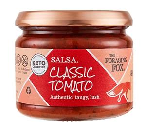 The Foraging Fox Classic Tomato Salsa - 100% Natural, No Added Sugar, Keto & Vegan Friendly - Low Carb, Gluten Free Mexican Dipping Sauce - 1-Pack (295g)