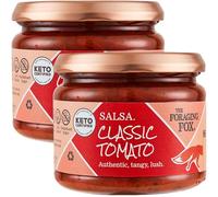 The Foraging Fox Classic Tomato Salsa - 100% Natural, No Refined Sugar, Keto & Vegan Friendly - Low Carb, Gluten Free Mexican Dipping Sauce - 2-Pack (295g)