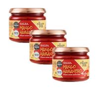 The Foraging Fox Mango Habanero Salsa - 100% Natural, No Added Sugar, Keto & Vegan Friendly - Spicy Sweet Low Carb, Gluten Free Mexican Dipping Sauce - 3-Pack (295g)