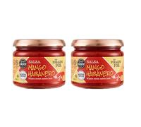 The Foraging Fox Mango Habanero Salsa - 100% Natural, No Added Sugar, Keto & Vegan Friendly - Spicy Sweet Low Carb, Gluten Free Mexican Dipping Sauce - 2-Pack (295g)