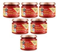 The Foraging Fox Mango Habanero Salsa - 100% Natural, No Refined Sugar, Keto & Vegan Friendly - Spicy Sweet Low Carb, Gluten Free Mexican Dipping Sauce - 6-Pack (295g)