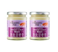 The Foraging Fox Smoked Garlic Mayo - 100% Natural, Free Range Egg - Certified Keto & Paleo Friendly - No Added Sugar, Gluten & Dairy Free - Gourmet Smoked Garlic Aioli Burger Sauce - 2 x 240g Jars