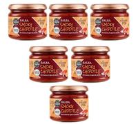 The Foraging Fox Smoky Chipotle Salsa - 100% Natural, No Added Sugar, Keto & Vegan Friendly - Low Carb, Gluten Free Dipping Sauce - 6-Pack (295g)