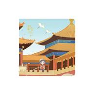 The Forbidden City Students' Blank Handwritten Account Book Grid Thickened and Stamped Notebook-Ling Xiao