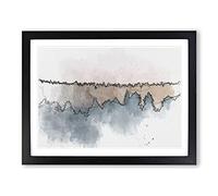 The Forest At Sunset In Abstract Modern Art Framed Print | A4 Black Framed Wall Art | Ready to Hang | Abstract Landscape Picture | Living Room Bedroom Lounge Office