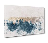 The Forest at Sunset Watercolour Canvas Print | Gallery Wrapped 30mm Frame Wall Art | 30x20 inches | Ready to Hang | Modern Landscape Picture | Living Room Bedroom Lounge Office