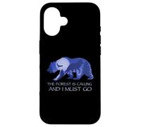The Forest Is Calling I Must Go Bear Moon Wilderness Case for iPhone 16