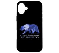The Forest Is Calling I Must Go Bear Moon Wilderness Case for iPhone 16 Plus