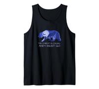 The Forest is Calling I Must Go Bear Moon Wilderness Tank Top