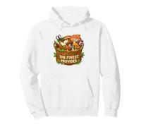The Forest Provides Mushroom Forager Basket Nature Art Pullover Hoodie