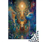 The Forest Spirit Is Full of Love And Harmony Rätsel Für Erwachsene || Familienspaß-Puzzles 38x26cm/1000pcs Erwachsene