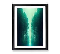 The Forest Tunnel Framed Print | A2 Black Framed Wall Art | Ready to Hang | Modern Landscape Picture | Living Room Bedroom Lounge Office