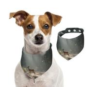 The Forest Under The Sunshine Reversible Cotton Dog Bandanas - Adjustable Small Large Dog Drool Bib For Birthday Wedding - Double Side Print