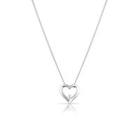 The Forever Diamond Sterling Silver 0.10ct Diamond Heart Necklace
