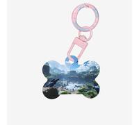 The Forgotten Kingdom Dog Tags Bone-Shaped Pet Tag,Acrylic Pet ID Tags Durable and Stylish,Perfect for Small to Large Pets