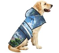 The Forgotten Kingdom Waterproof Dog Raincoat And Rain Jacket For Small Medium Large Dogs With Reflective Stripes And Adjustable Belly Strap