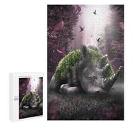 The Forgotten Rhino: Birthday Gift, 1000 PCS Wooden Art Puzzle; for Shared Table Time