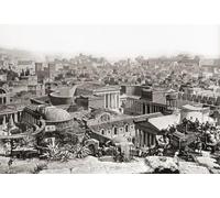 The Forum of Augustus as it may have appeared in Rome in 312 AD. After a section of a panoramic painting of Rome created by Professor J. BÔøΩhlmann and Alexander Wagner and published in leporello or