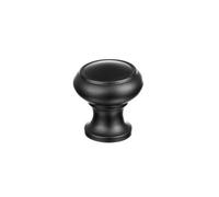 The Foundryman 1 3/8 Inch (3.3Cm) Heritage Round Drawer Pull Solid Brass With Black Finish