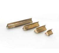 The Foundryman 3.5 Inch Art Deco Solid Brass Handle