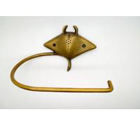 The Foundryman Manta Ray Toilet Roll Holder, Solid Brass Sting Ray Design
