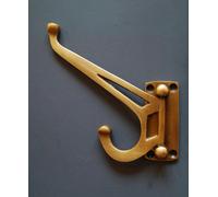 The Foundryman Solid Brass Folding Robe Hook Folds Against Wall When Not In Use
