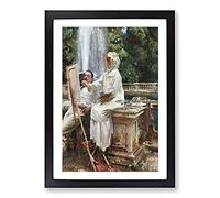 The Fountain Framed Print | A2 Black Framed Wall Art | Ready to Hang | Modern Nature Picture | Living Room Bedroom Lounge Office