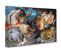 The Four Continents By Peter Paul Rubens Canvas Print | Gallery Wrapped 30mm Frame Wall Art | 20x14 inches | Ready to Hang | Classic Picture | Living Room Bedroom Lounge Office