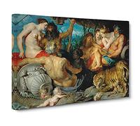 The Four Continents By Peter Paul Rubens Canvas Print | Gallery Wrapped 30mm Frame Wall Art | 30x20 inches | Ready to Hang | Classic Picture | Living Room Bedroom Lounge Office