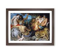 The Four Continents By Peter Paul Rubens Classic Painting Framed Print | A3 Walnut Framed Wall Art | Ready to Hang | Classic Historical Picture | Living Room Bedroom Lounge Office