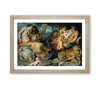 The Four Continents by Peter Paul Rubens Framed Print | A2 Oak Framed Wall Art | Ready to Hang | Modern Nature Picture | Living Room Bedroom Lounge Office