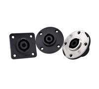 The Four Core Connectors Type Socket For 4 Pole Audio Connector 4-Core Round Base Pin 10Pcs(D Type 10PCS)