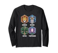 The Four Essential Stoic Virtues for Daily Meditation Practi Long Sleeve T-Shirt