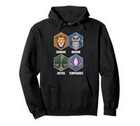 The Four Essential Stoic Virtues For Daily Meditation Practi Pullover Hoodie
