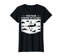 The Four Forces of Flight Value Graphic T-Shirt, Women, Black, S