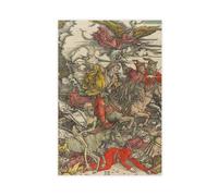 The Four Horsemen, 23 by Albrecht Dürer 1498 Canvas Poster Wall Art Decor Print Picture Paintings for Living Room Bedroom Decoration Unframe-style 20x30inch(50x75cm)