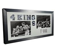 The Four Kings Marvelous Marvin Hagler Thomas Hitman Hearns Sugar Ray Leonard Roberto Duran Boxing Photo Photograph Picture Frame Signed Autographed Signature
